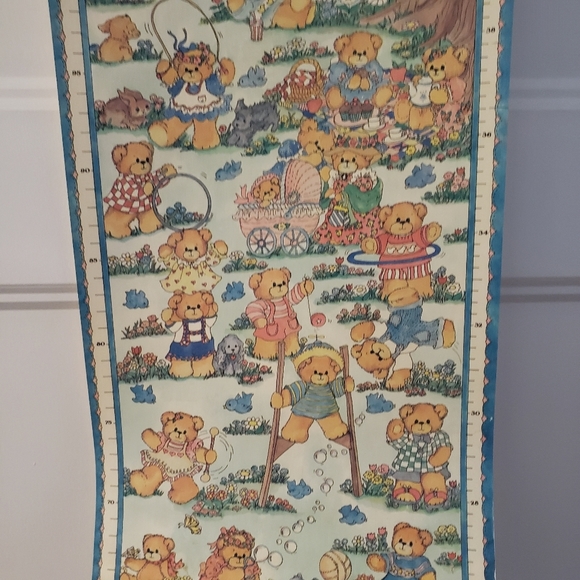 Vintage Lucy Bear Childrens Growth Chart Teddy Bear 37x9.5 Inch 1985 - Picture 11 of 13